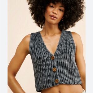 Free People Close To Me Knit Vest Size Medium